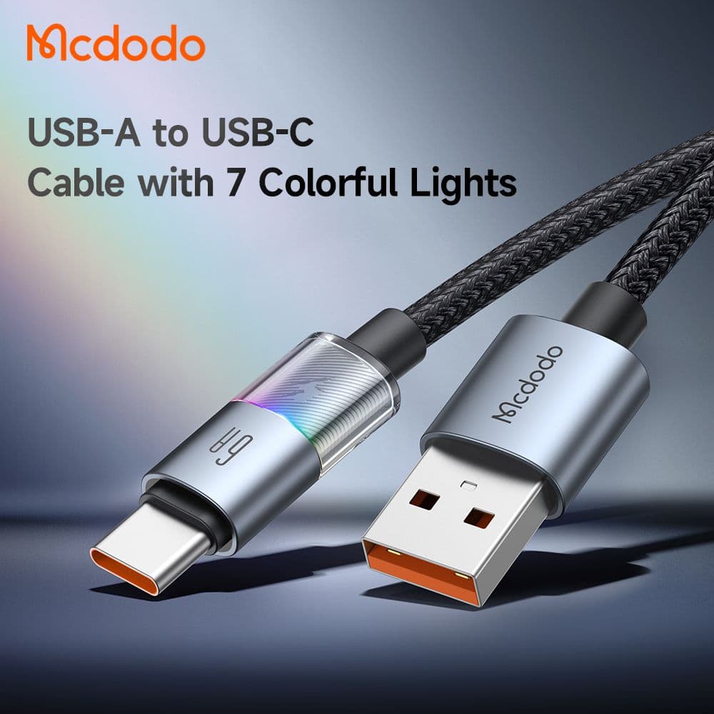 کابل شارژ سریع USB به تایپ سی 100وات 6 آمپر مک دودو مدل MCDODO CA-8180 طول 1.2متر — تصویر ۱۰