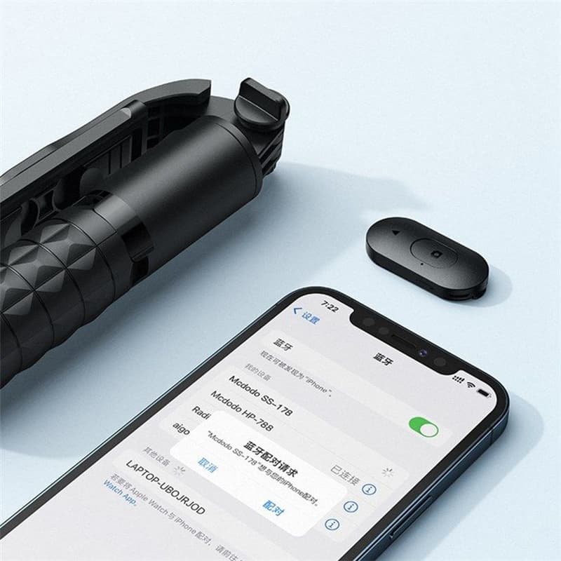 مونوپاد و سه پایه رینگ لایت مک دودو مدل MCDODO SS-1781 Selfie Stick Bluetooth Remote Control Tripod — تصویر ۵