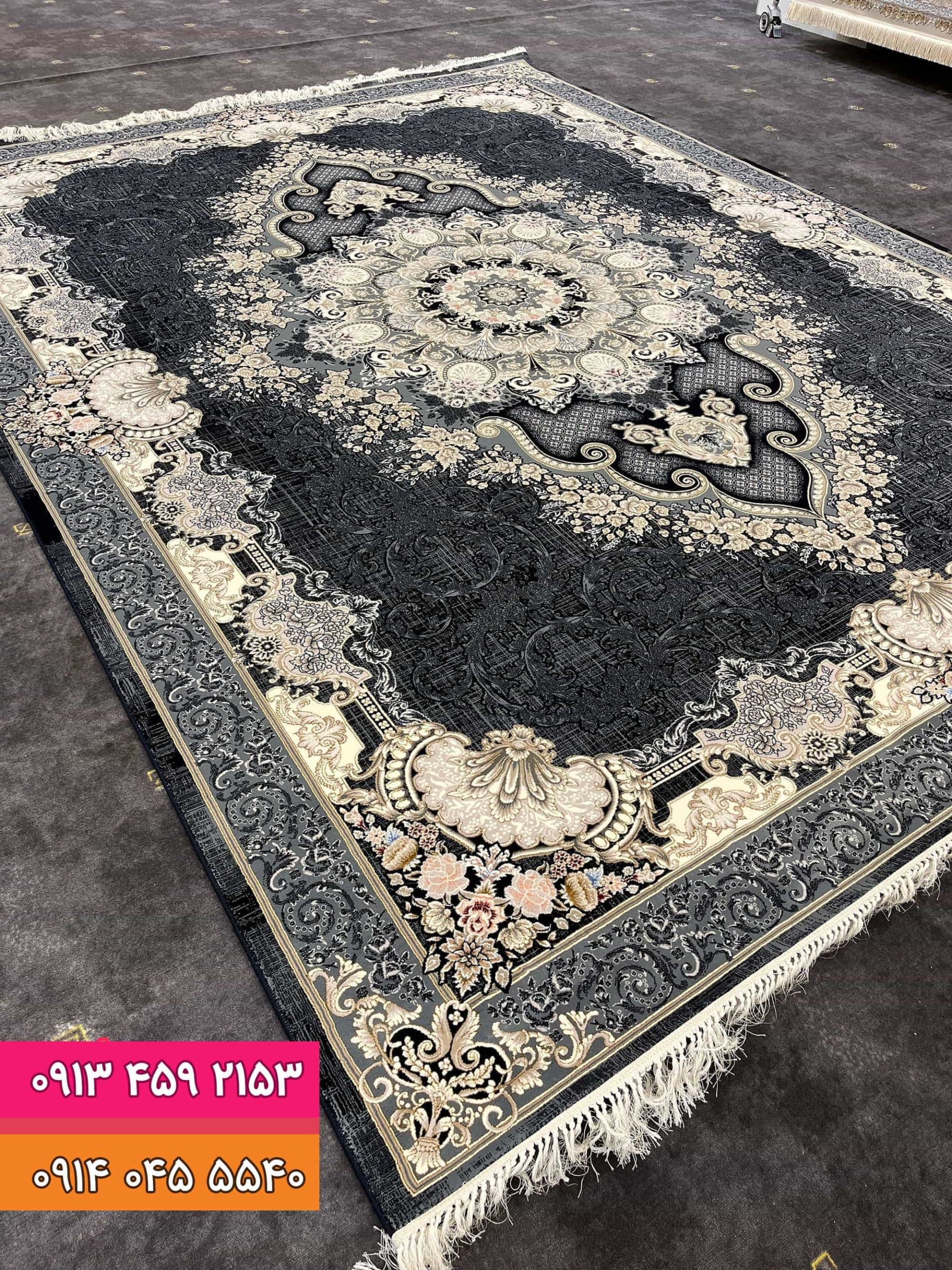 فرش طرح 1118 زمینه سرمه‌ای