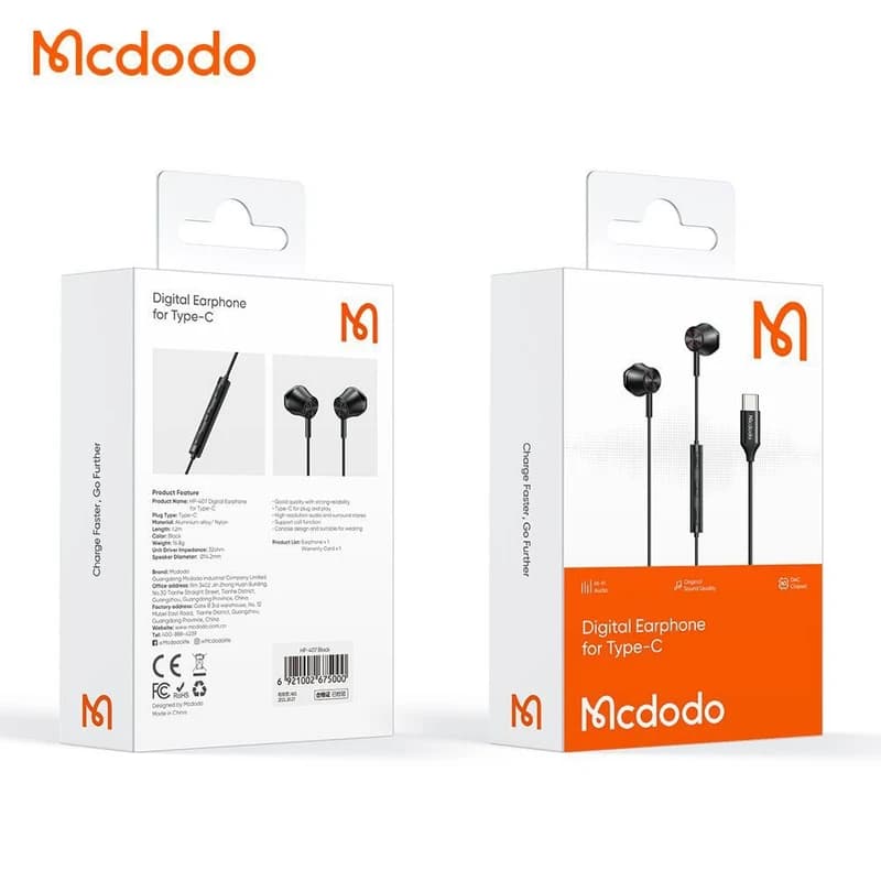 هندزفری سیمی Type-c مک دودو Mcdodo HP-407 — تصویر ۲