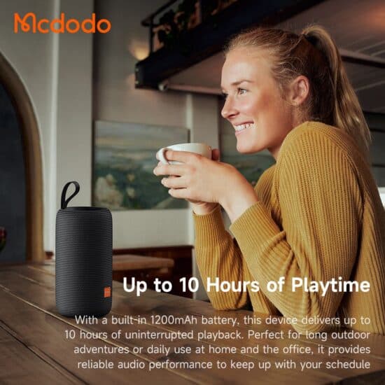 اسپیکر بلوتوثی قابل حمل مک دودو مدل MCDODO BS-1410 بهمراه رقص نور MCDODO BS-141 Portable Wireless Speaker with Colorful Lights — تصویر ۳