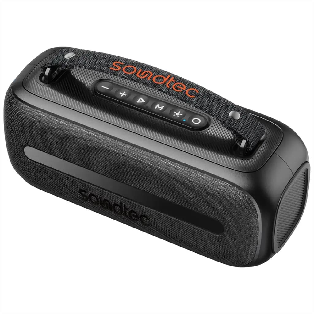 اسپیکر بلوتوثی قابل حمل با نورپردازی RGB پرودو مدل Porodo Soundtec Gala Lite PDSTGW40BBK — تصویر ۴