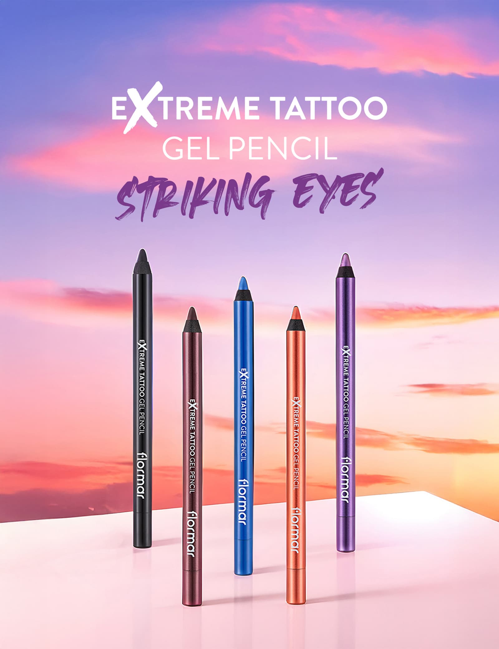 مداد چشم ژله ای ضد آب فلورمار Flormar مدل Extreme tattoo Gel Pencil شماره 02 رنگ Walnut — تصویر ۵