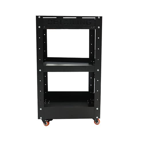میز ترولی سه طبقه مشکی مخصوص مراکز دیتیلینگ مدل 2074 Detailing Trolley