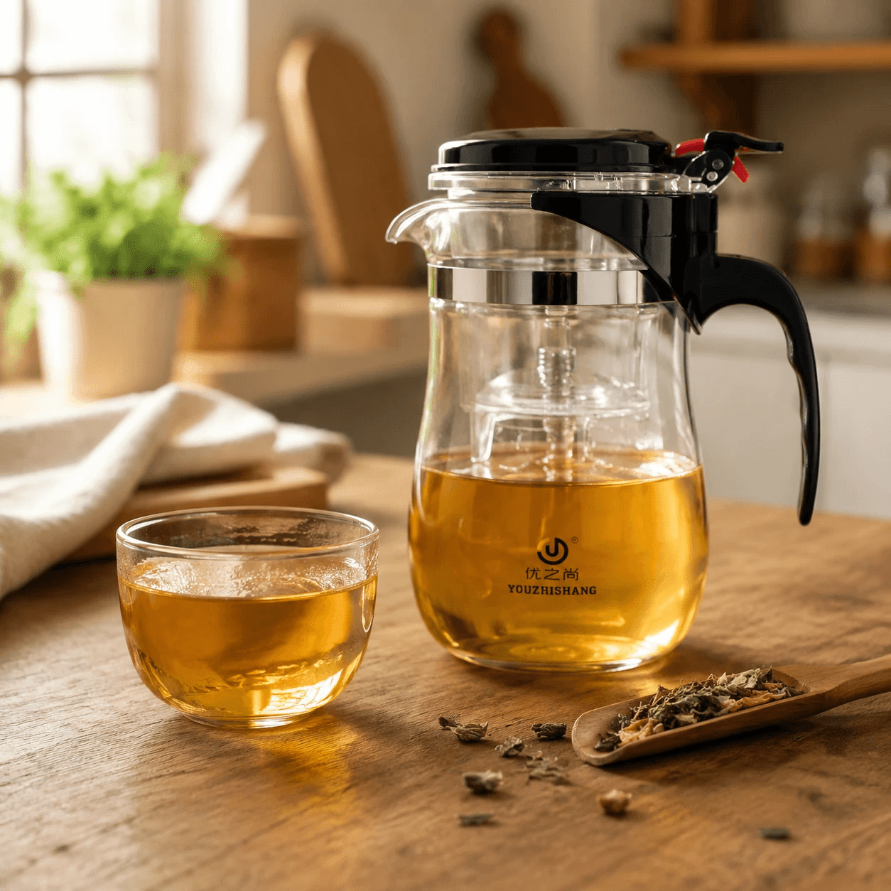 قوری دم‌کن دمنوش و چای YOUZHISHANG مدل Mate Tea Cup ظرفیت ۷۵۰ میلی‌لیترکد 47