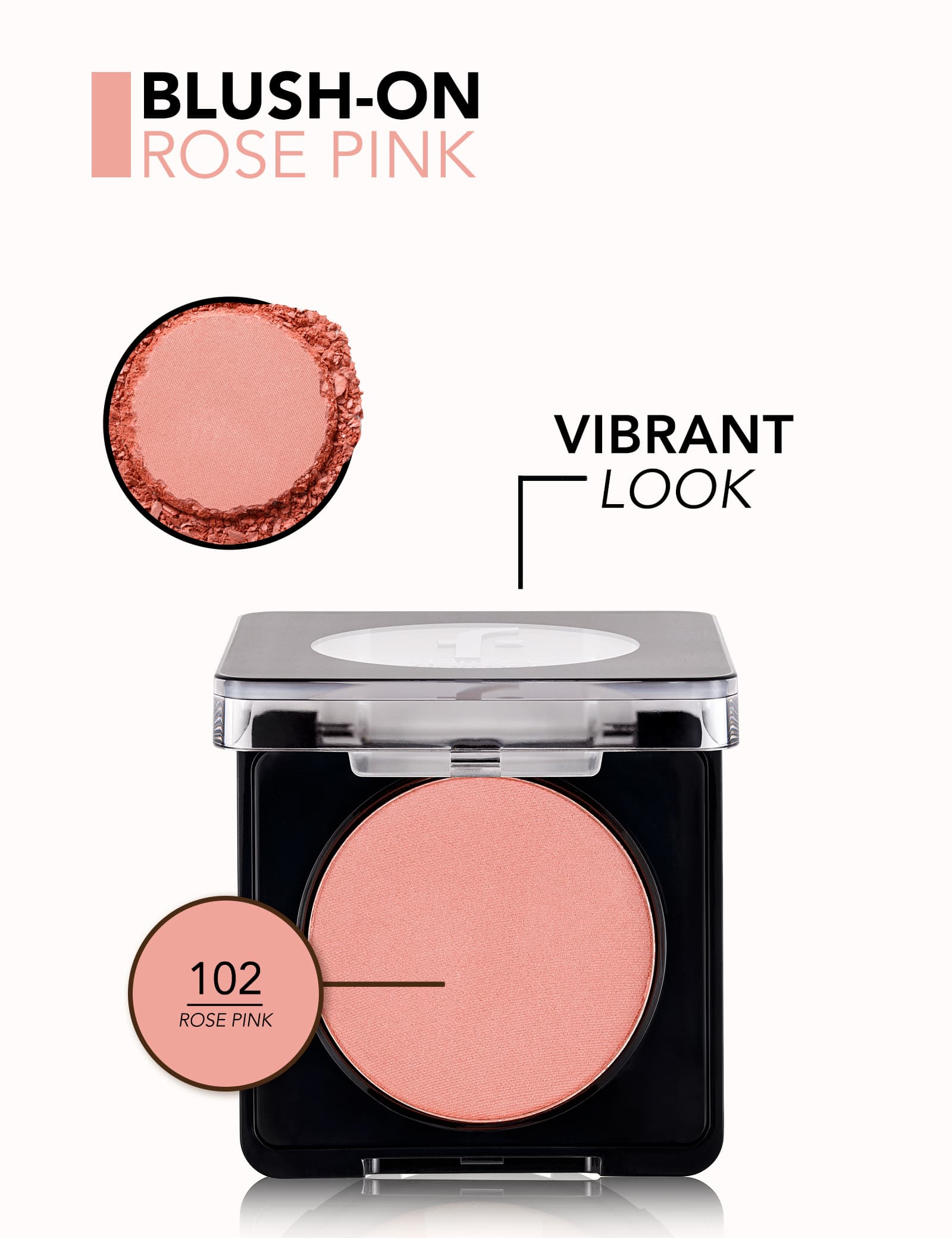 رژگونه پودری فلورمار شماره 102 رنگ Rose Pink — تصویر ۴