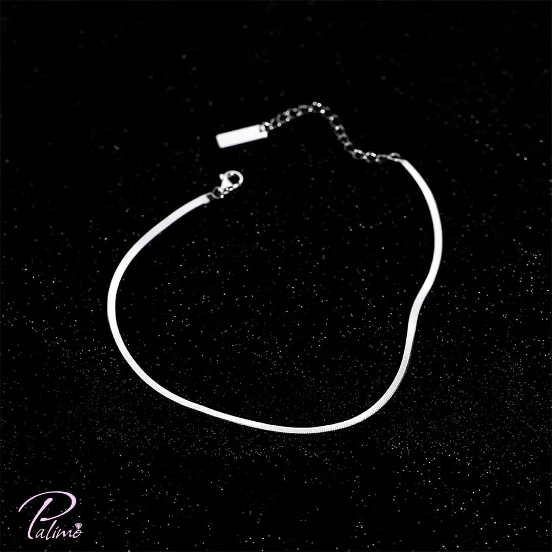 پابند نقره هرینگبون B2185 با روکش طلای سفید — تصویر ۴