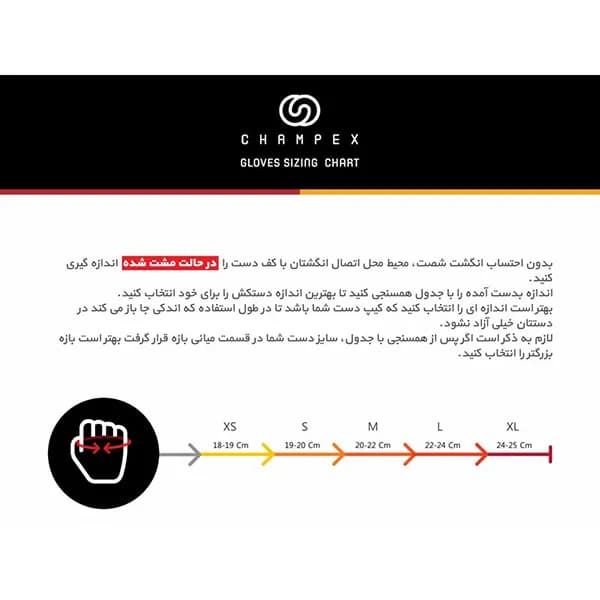 دستکش بدنسازی بدون مچ (Champex) — تصویر ۳