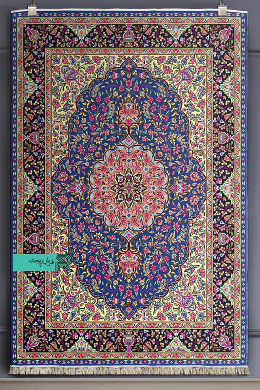 فرشینه با طرح سنتی نقشه گلباران — تصویر ۷