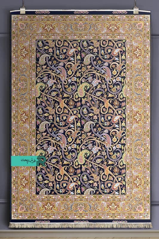 فرشینه با طرح سنتی نقشه اسلیمی — تصویر ۸