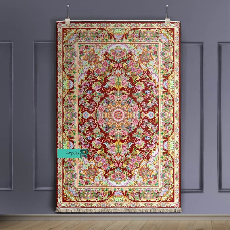 فرشینه با طرح سنتی نقشه قصری — تصویر ۴