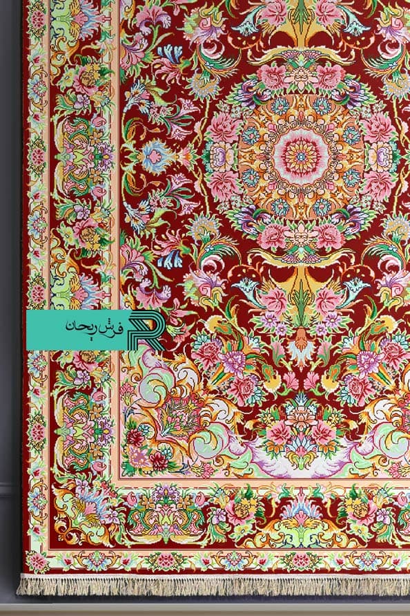 فرشینه با طرح سنتی نقشه قصری — تصویر ۲
