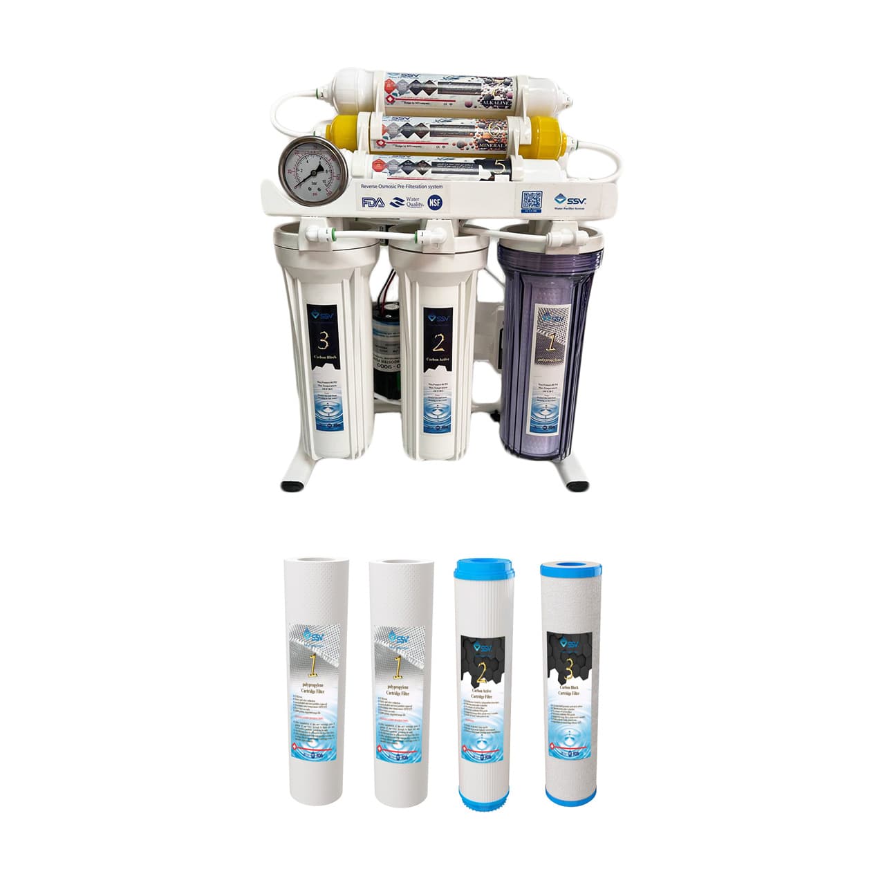 دستگاه تصفیه آب خانگی MaxTec X700 (شیربرداشت تک) + پک4عددی فیلتر(1.1.2.3)