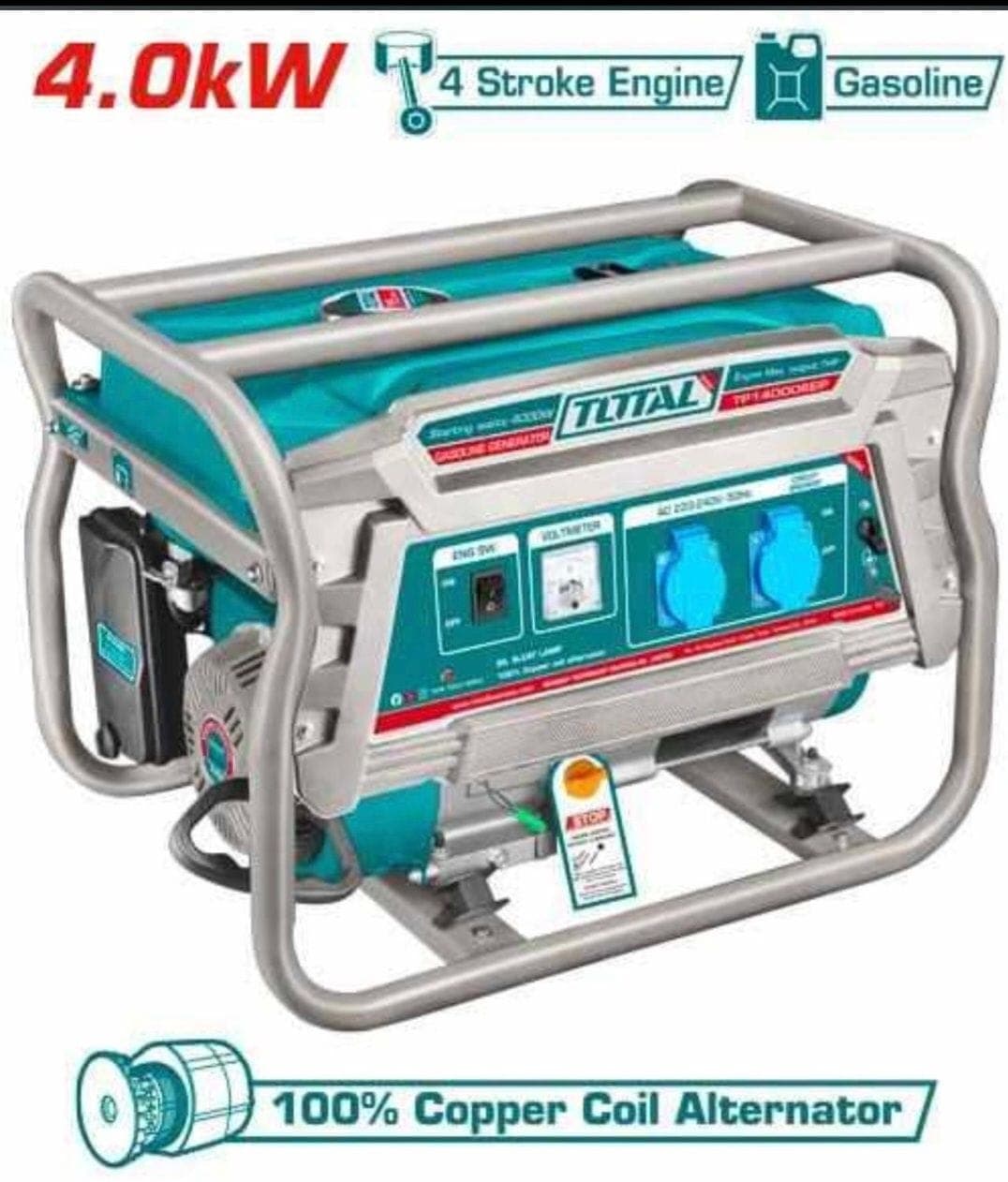 موتور برق بنزینی 4 کیلو وات توتال مدل TP14000DR