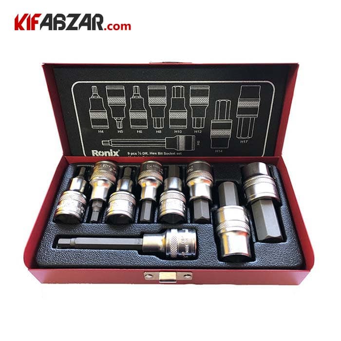 جعبه بکس 1/2 اینچ شش گوش 9 پارچه رونیکس مدل RH-2692 — تصویر ۴