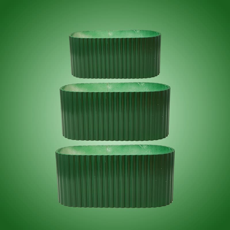 باکس PVC بیضی کرکره ای کوتاه 3تکه — تصویر ۳