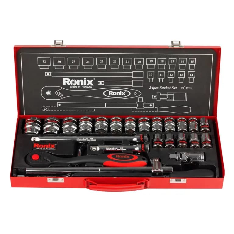 مجموعه بکس 24 عددی 1/2 اینچ رونیکس مدل RH-2624 — تصویر ۳