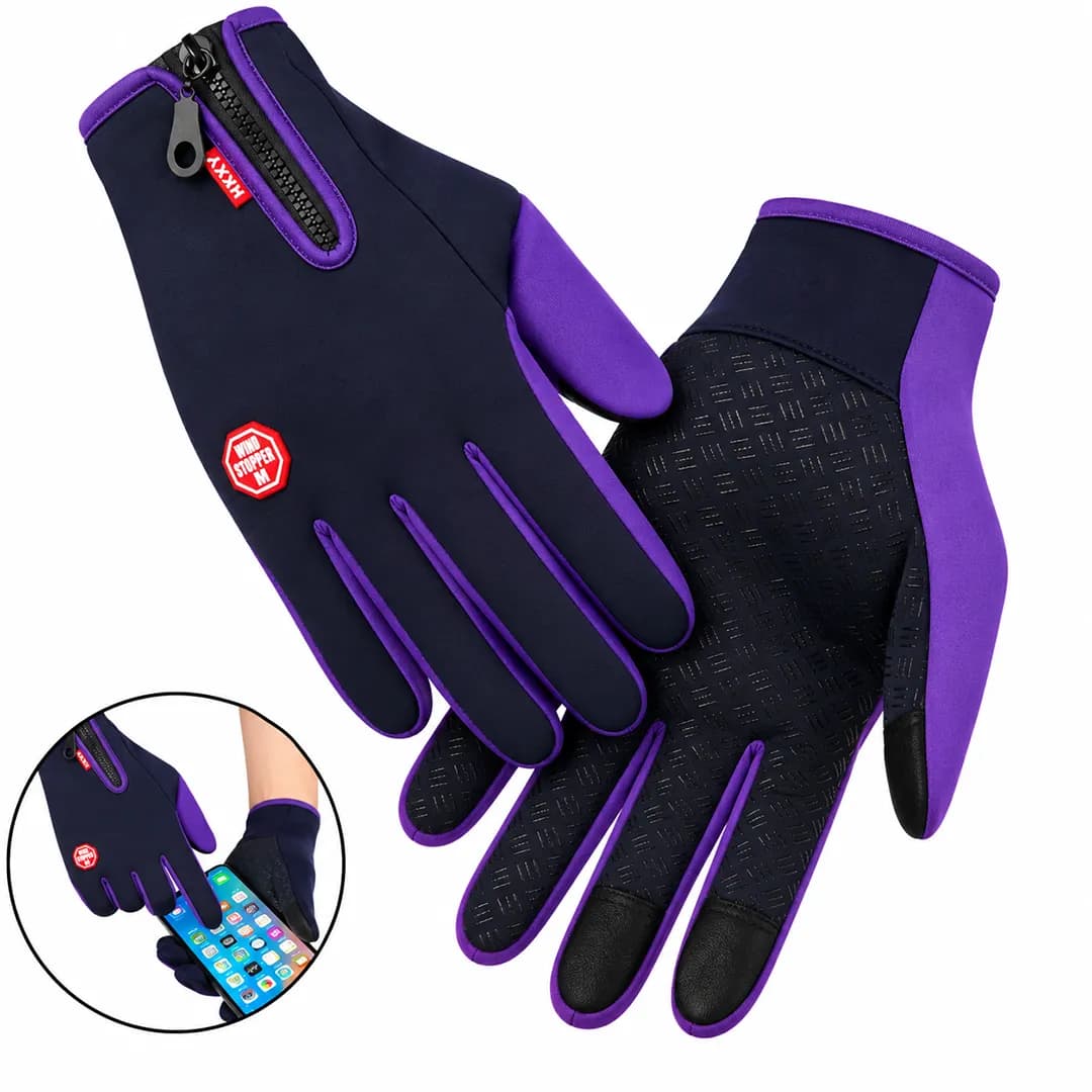 ‏دستکش زمستانی HKXY مدل WINDS STOPPER PURPLE — تصویر ۳