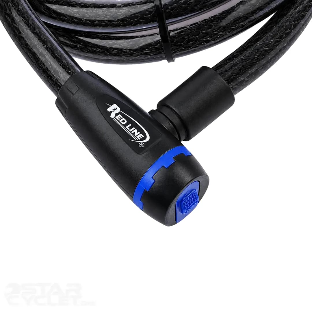‏قفل کابلی ردلاین مدل RE20182 سایز 20X1800MM BLACK BLUE — تصویر ۲