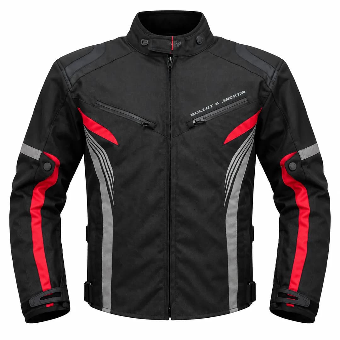 کاپشن زمستانی بلک جکت مدل BLACK GRAY RED