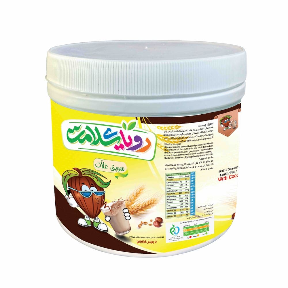 سویق کودک 5غله با پودر کاکائو رویای سلامت- پت