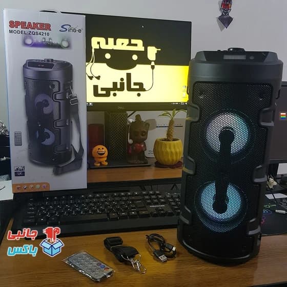 اسپیکر بلوتوثی قابل حمل ZQS-4210 با میکروفون — تصویر ۴