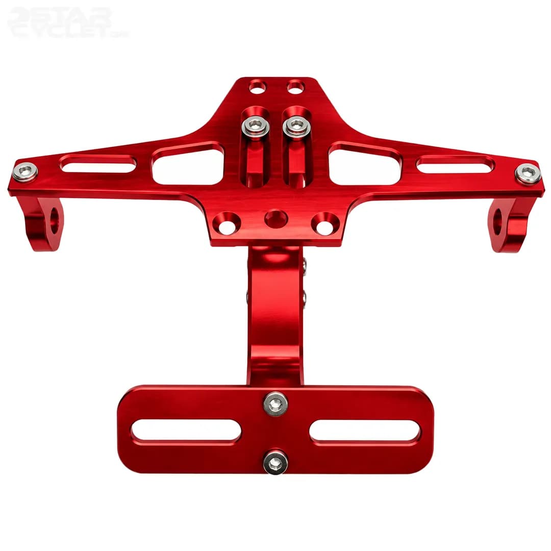 پایه پلاک چراغ دار موتور سیکلت مدل CNC RED