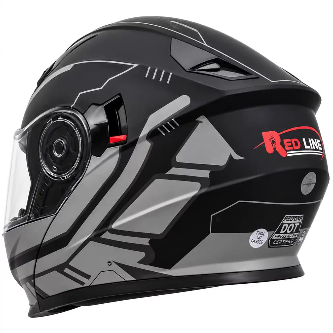 کلاه کاسکت فک متحرک ردلاین مدل 29-939 MATT BLACK GRAY PHANTOM — تصویر ۴