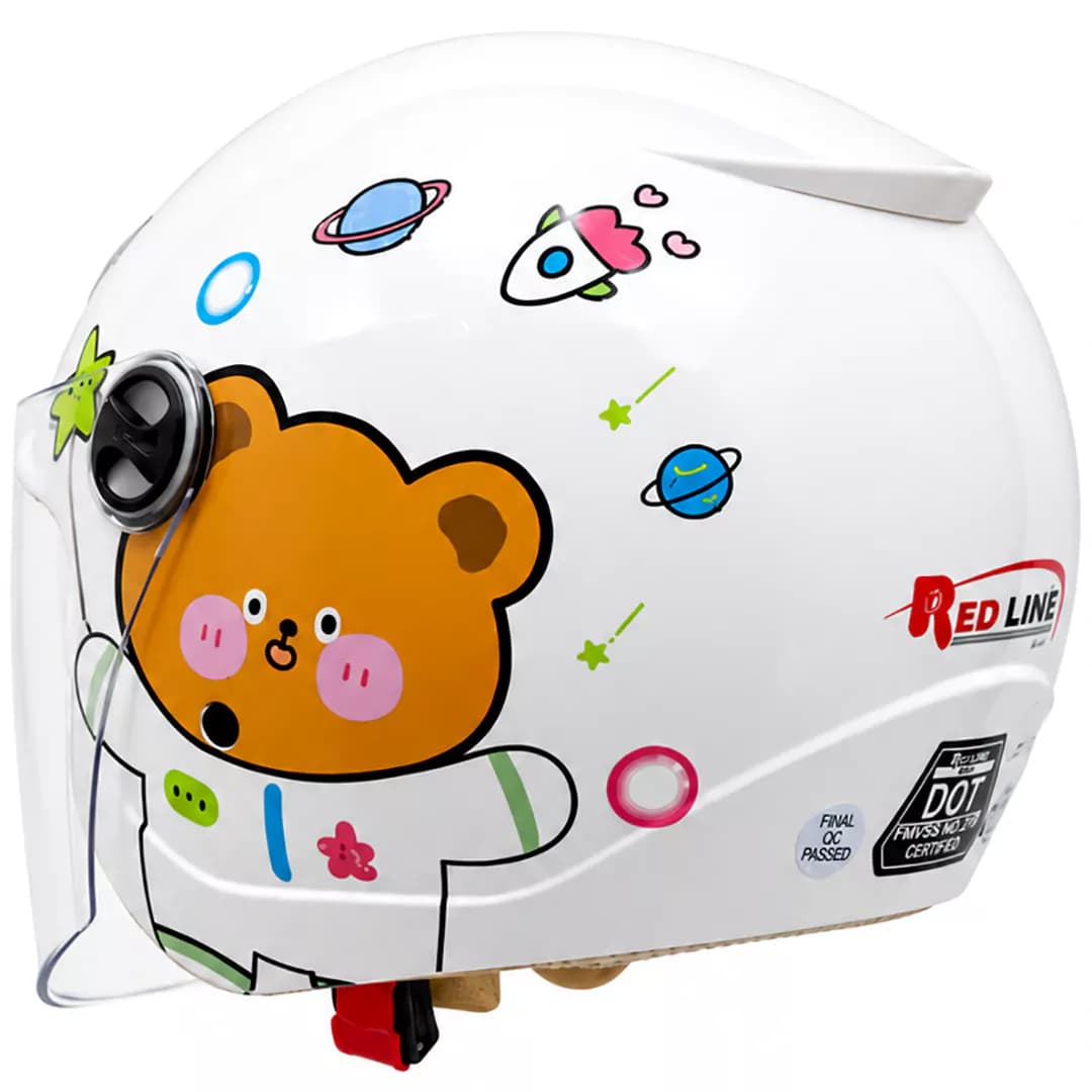 کلاه کاسکت بدون فک بچگانه ردلاین مدل 10-908 BRIGHT WHITE LITTLE BEAR — تصویر ۳