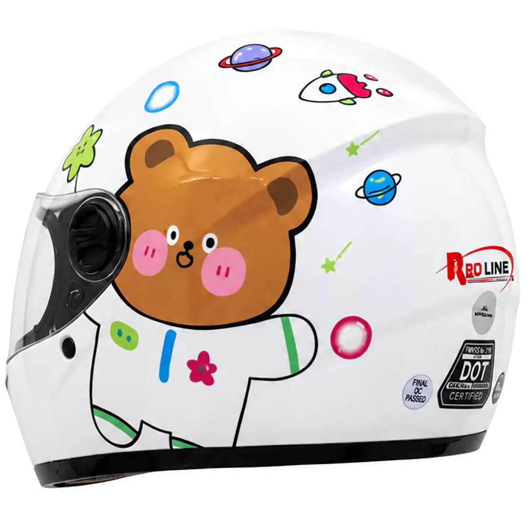 کلاه کاسکت فک ثابت بچگانه ردلاین مدل 11-906 BRIGHT WHITE LITTLE BEAR — تصویر ۳