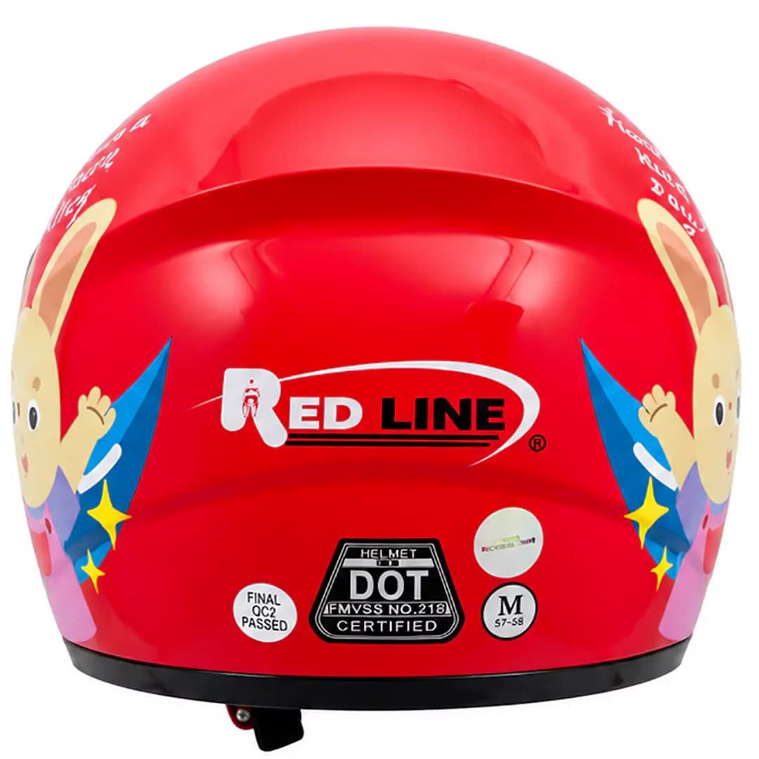 کلاه کاسکت فک ثابت بچگانه ردلاین مدل 10-906 BRIGHT RED RABBIT — تصویر ۴