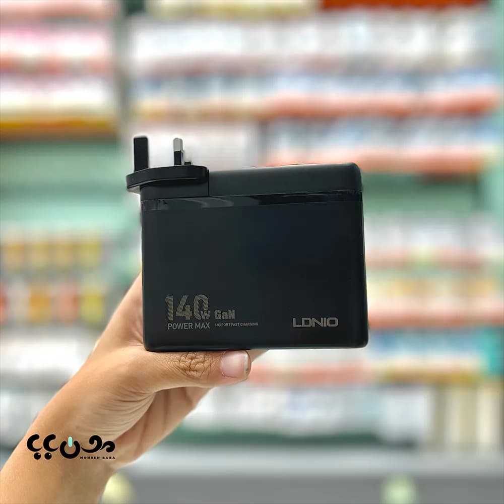 شارژر رومیزی الدینیو مدل A6140C | توان 140 وات GaN — تصویر ۴