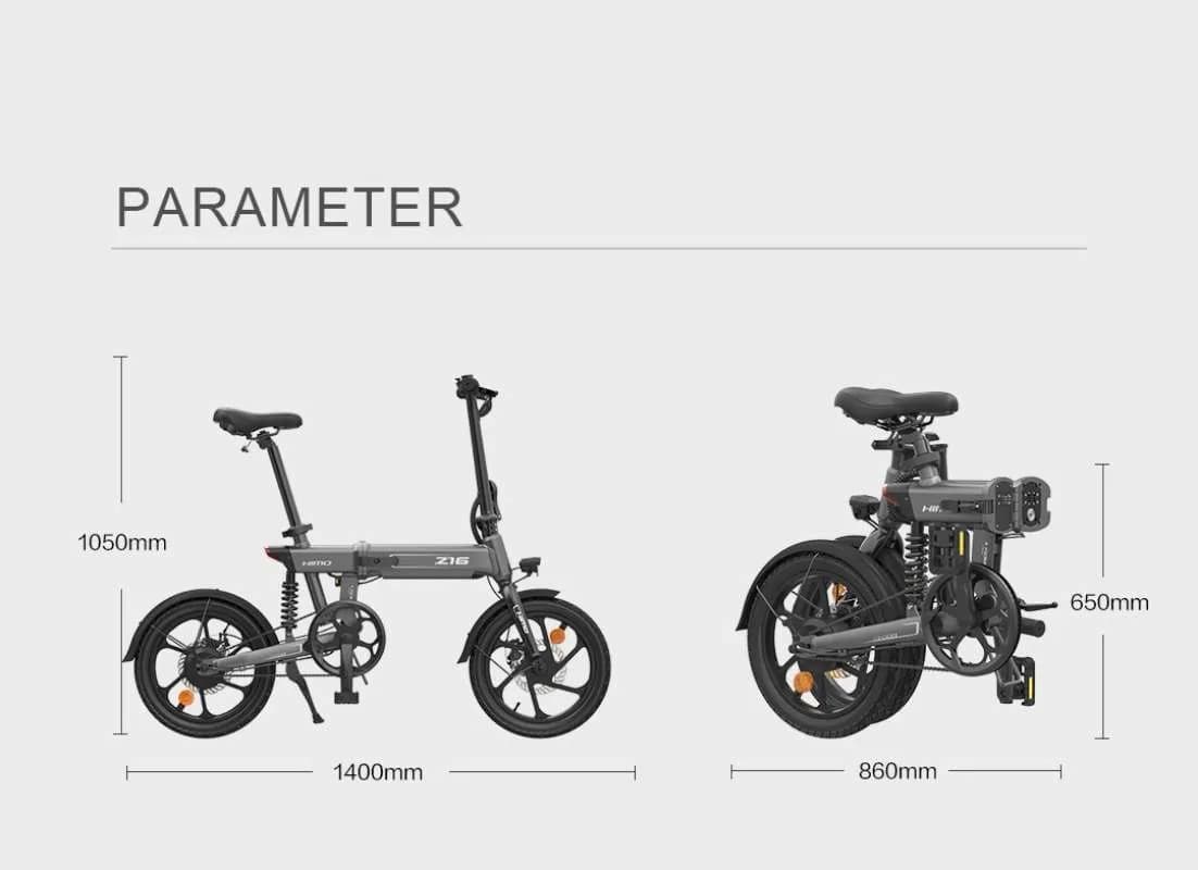 دوچرخه برقی تاشو شیائومی مدل HIMO Electric Bike Z16 — تصویر ۲