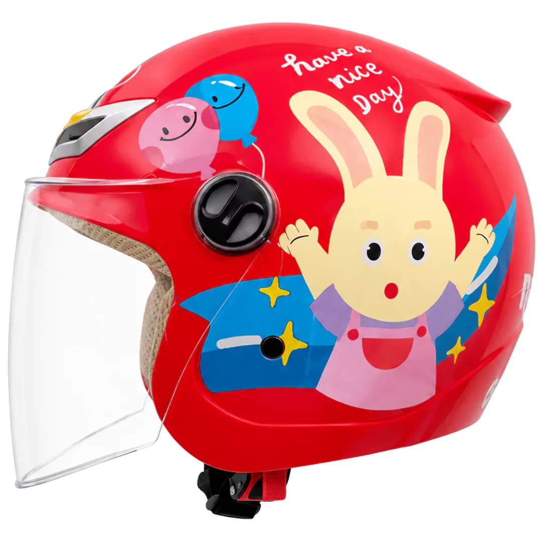 کلاه کاسکت بدون فک بچگانه ردلاین مدل 9-908 BRIGHT RED RABBIT — تصویر ۲
