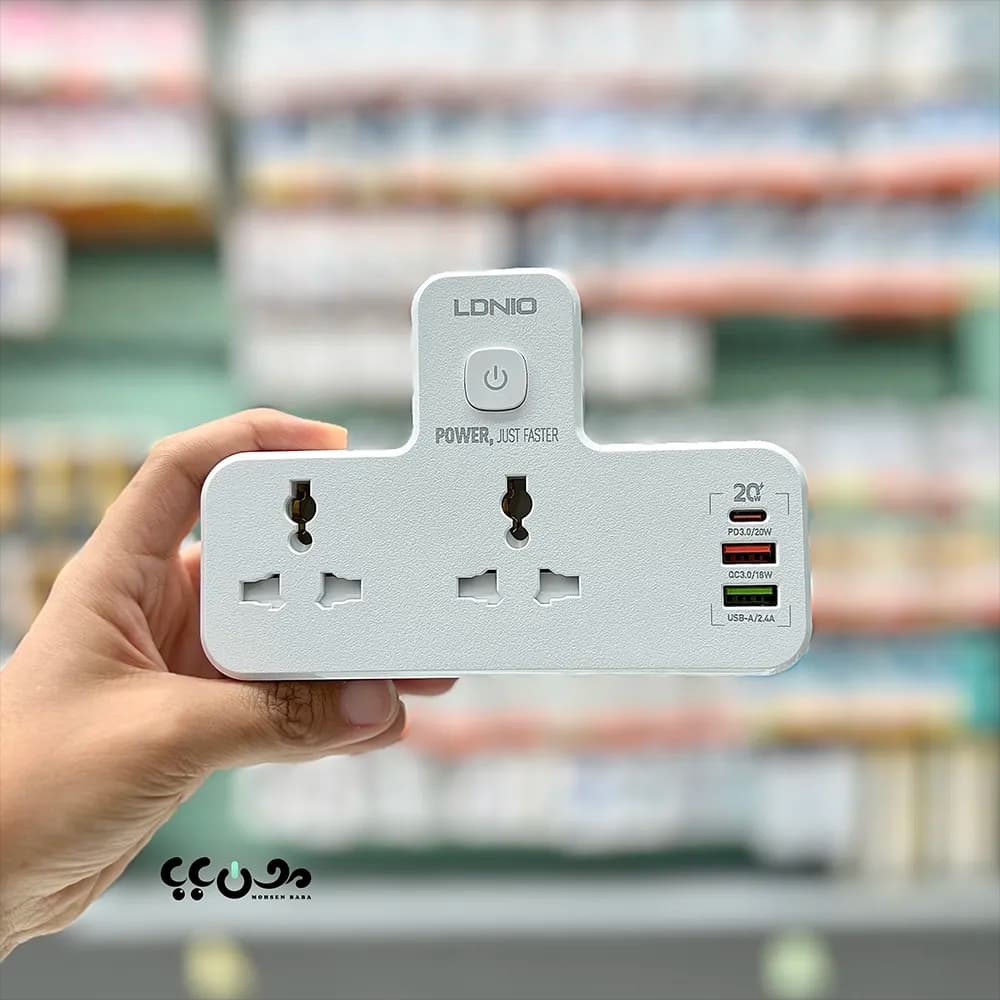 چندراهی برق LDNIO SC2311 | شارژ سریع PD و QC3.0 — تصویر ۳