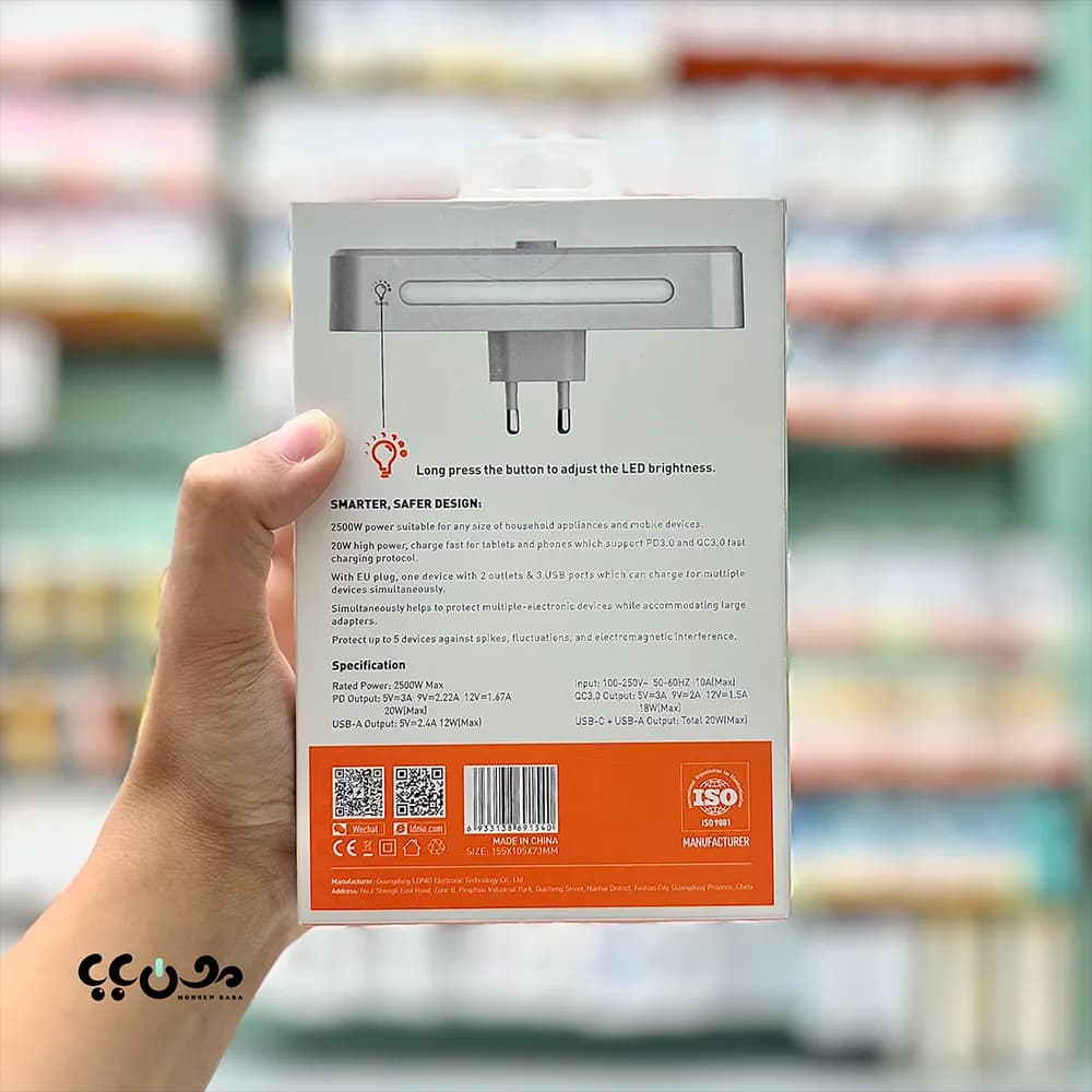 چندراهی برق LDNIO SC2311 | شارژ سریع PD و QC3.0 — تصویر ۵