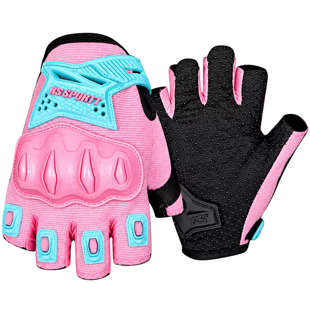 دستکش نیمه دخترانه ار اس اسپورت مدل PINK BLUE