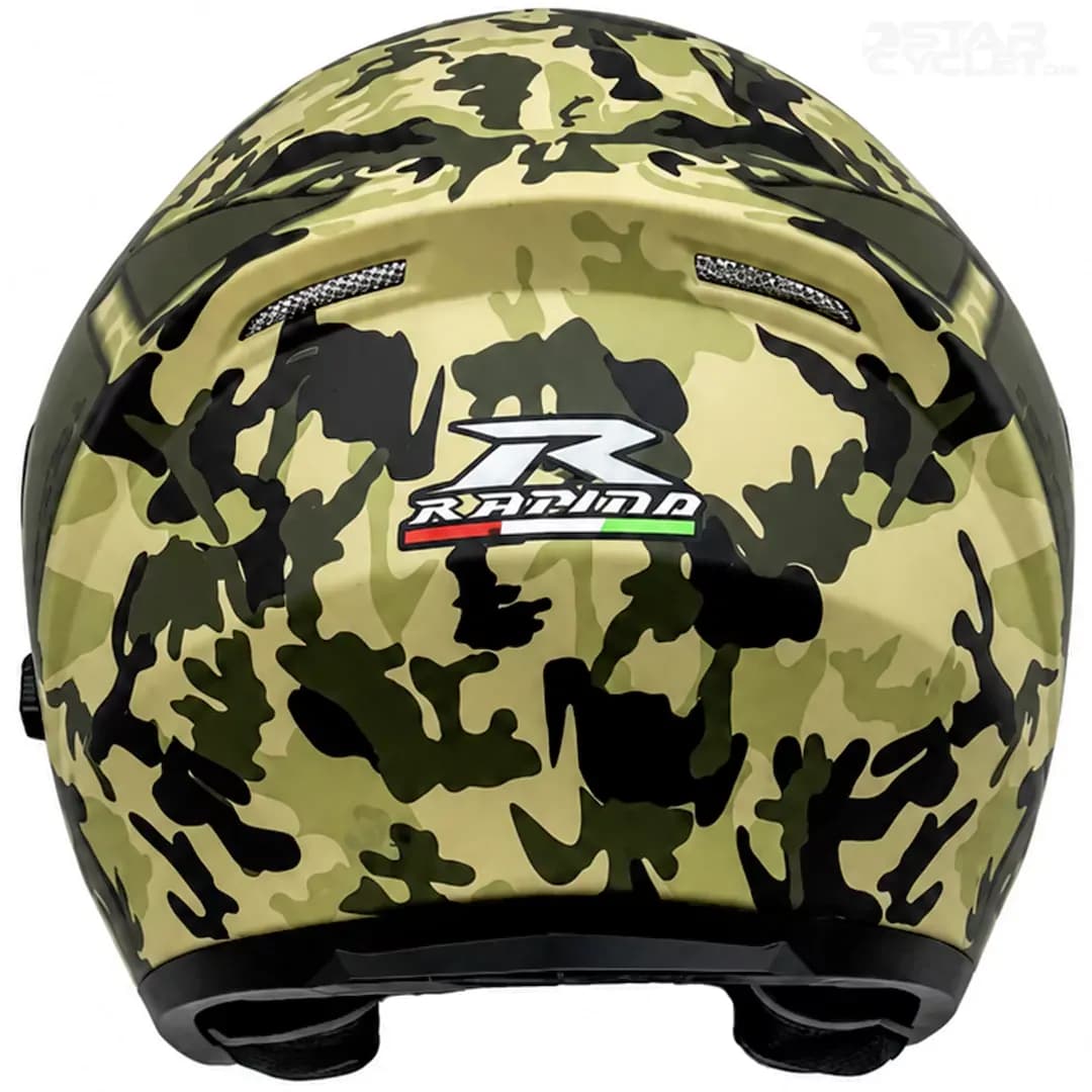 کلاه کاسکت بدون فک راپیدو مدل 878 MATT ARMY GREEN — تصویر ۵