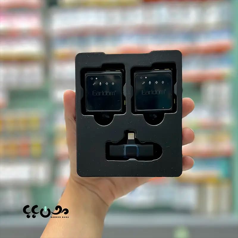 میکروفون یقه ای بی سیم ارلدام ET-MC9L اصل | برای آیفون — تصویر ۶