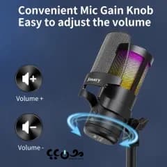 میکروفون رومیزی جی ماری مدل MC-PW13 | میکروفون USB حرفه ای برای تولید محتوا، استریم و پادکست — تصویر ۷