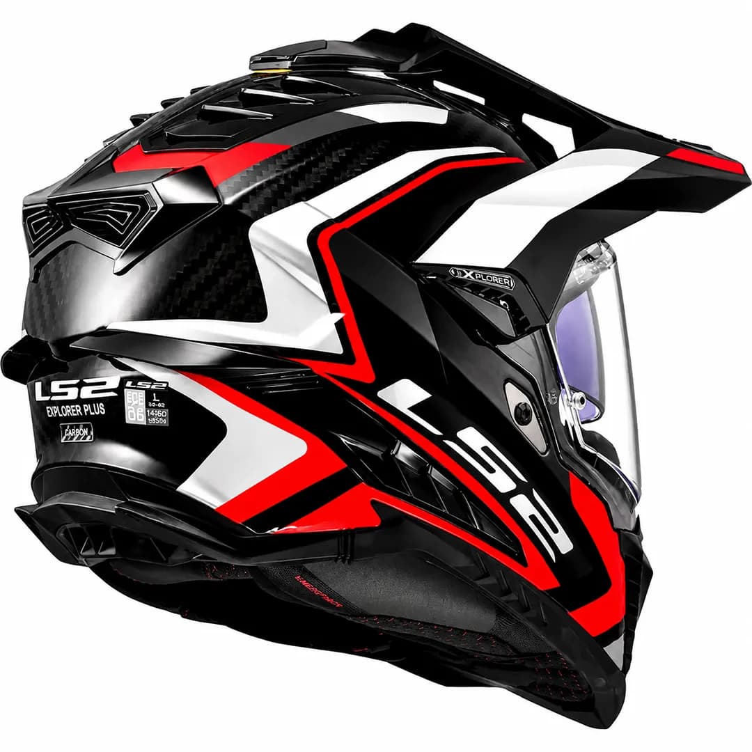 کلاه کاسکت ال اس تو مدل اندرو EXPLORER BLACK GRAY RED MX701 — تصویر ۳
