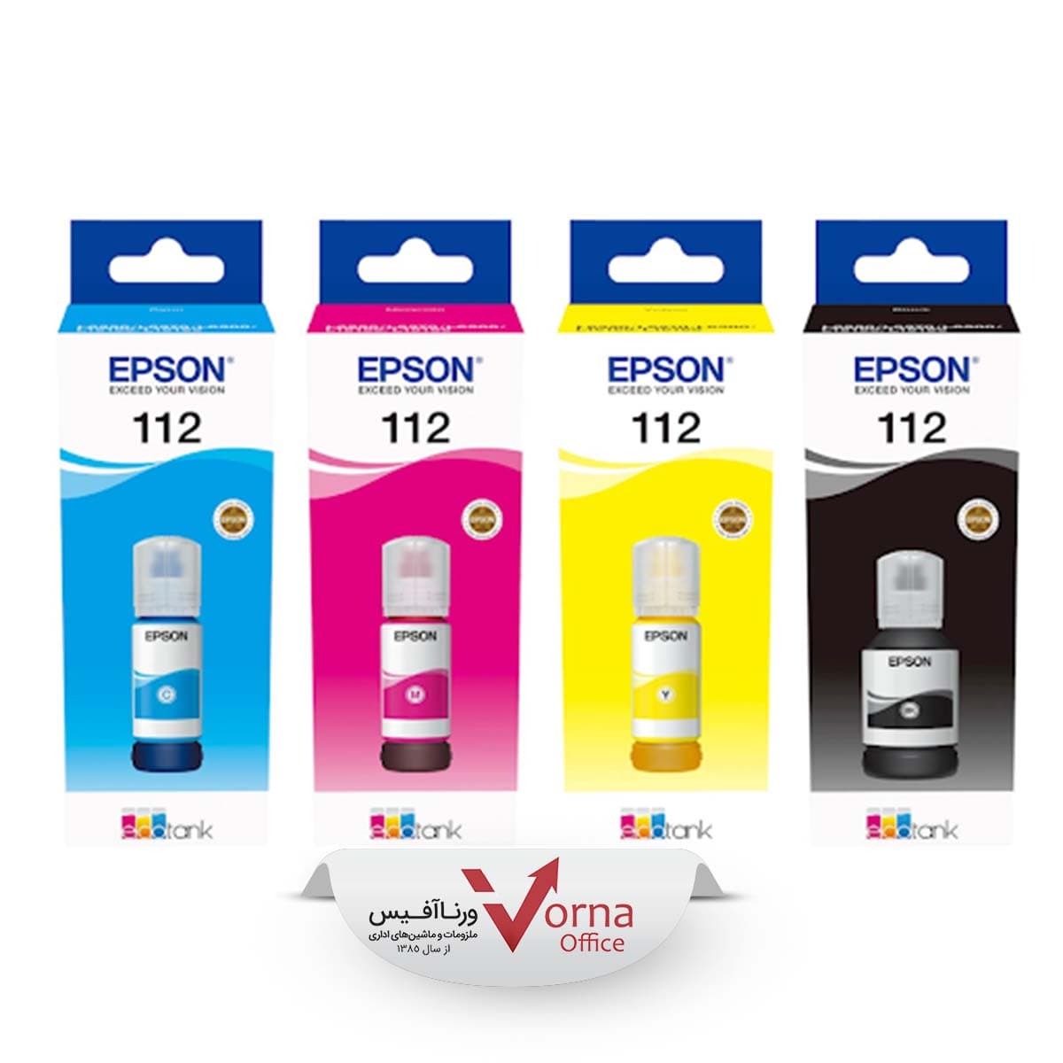 جوهر اورجینال EPSON مدل 112 کیت 4 رنگ