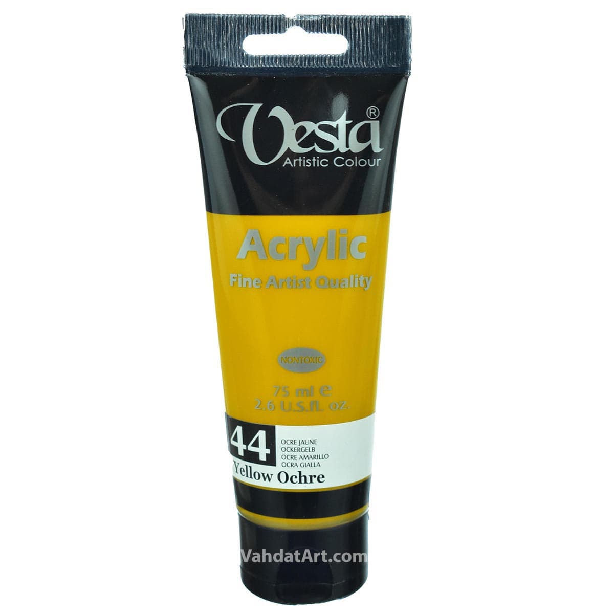 رنگ اکریلیک وستا مدل Yellow Ochre 44 حجم 75 میل