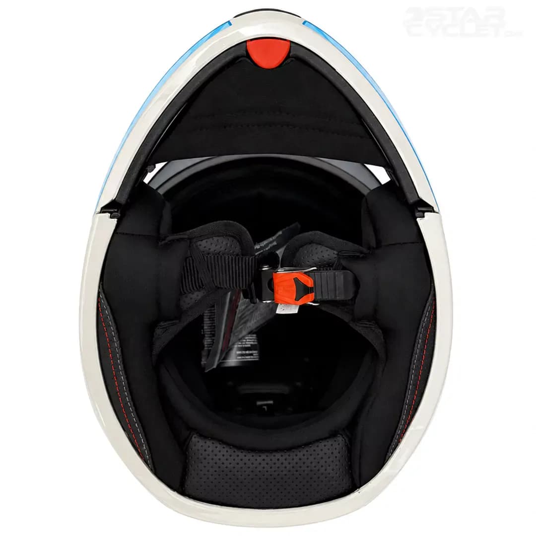 کلاه کاسکت فک متحرک استادز مدل TROOPER D1 GRAY BLACK BLUE — تصویر ۷