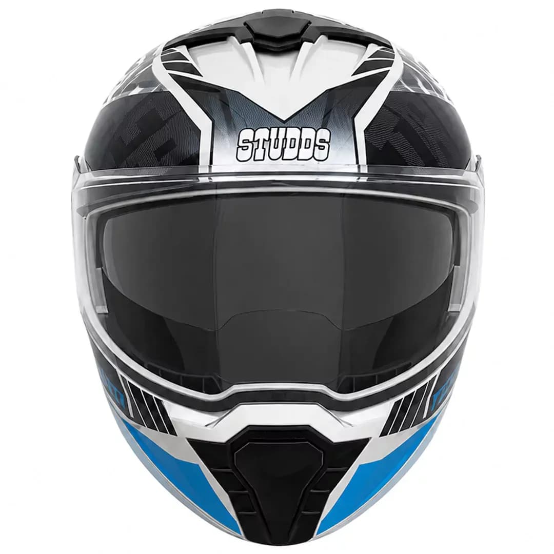 کلاه کاسکت فک متحرک استادز مدل TROOPER D1 GRAY BLACK BLUE — تصویر ۴