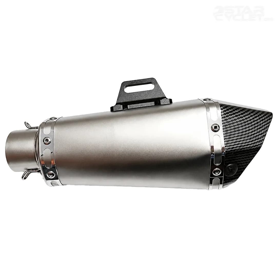 اگزوز 6گوش سایلنسردار آکراپوویچ مدل SILVER CARBON بست دار — تصویر ۲