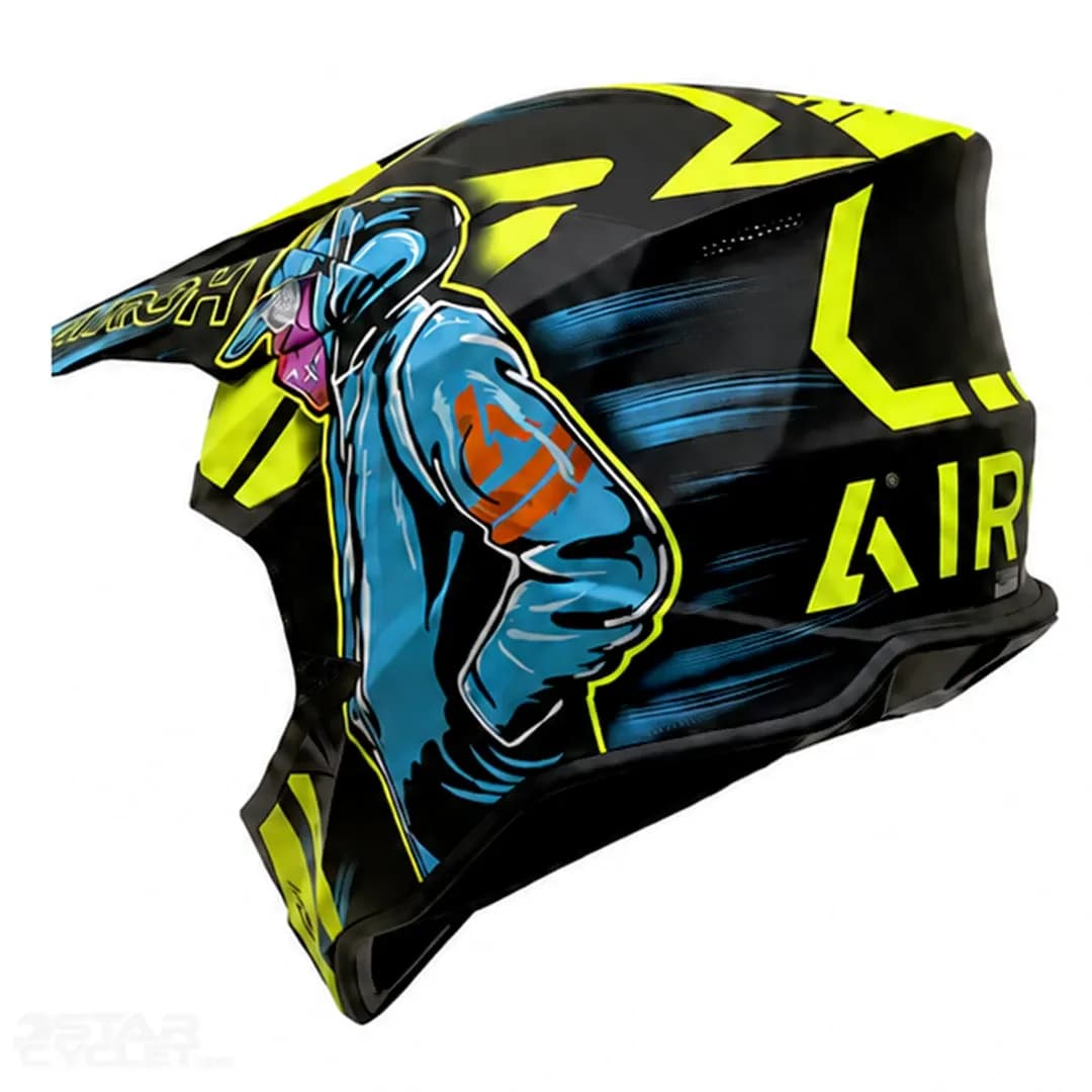 کلاه کاسکت کراسی آیرو مدل RAP CYBER YELLOW MATT — تصویر ۵