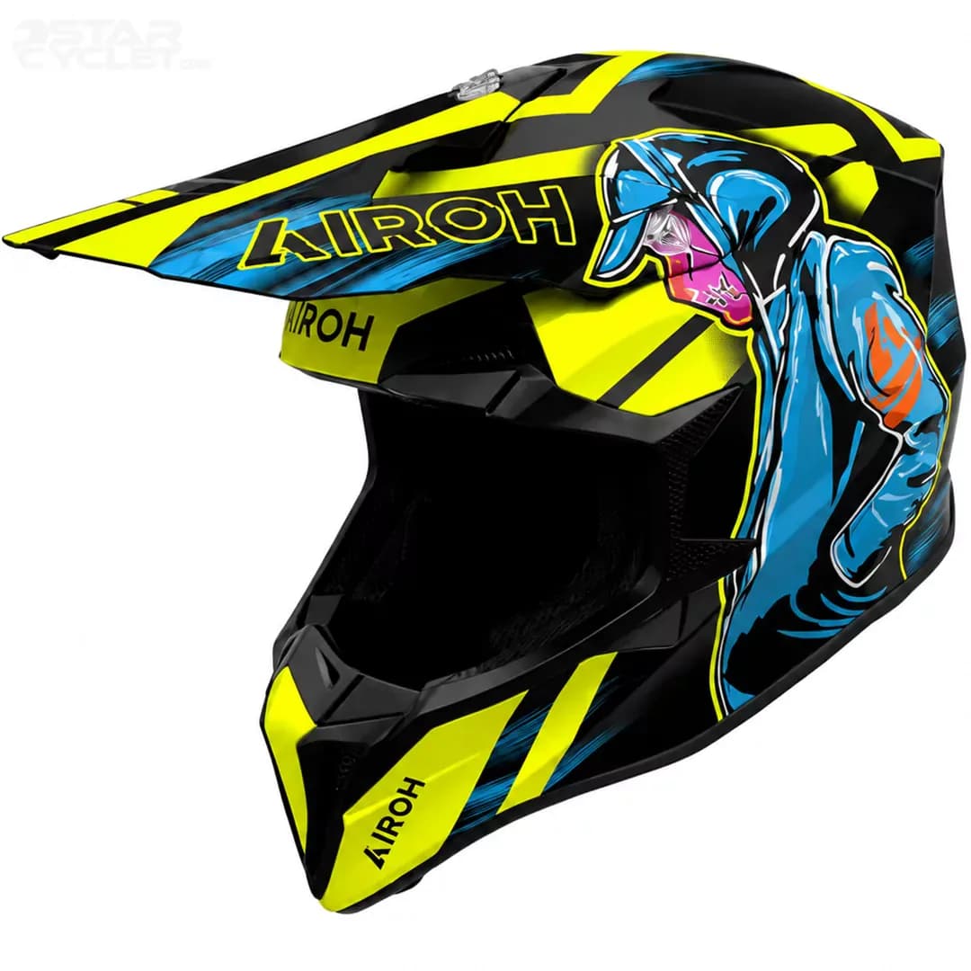کلاه کاسکت کراسی آیرو مدل RAP CYBER YELLOW MATT