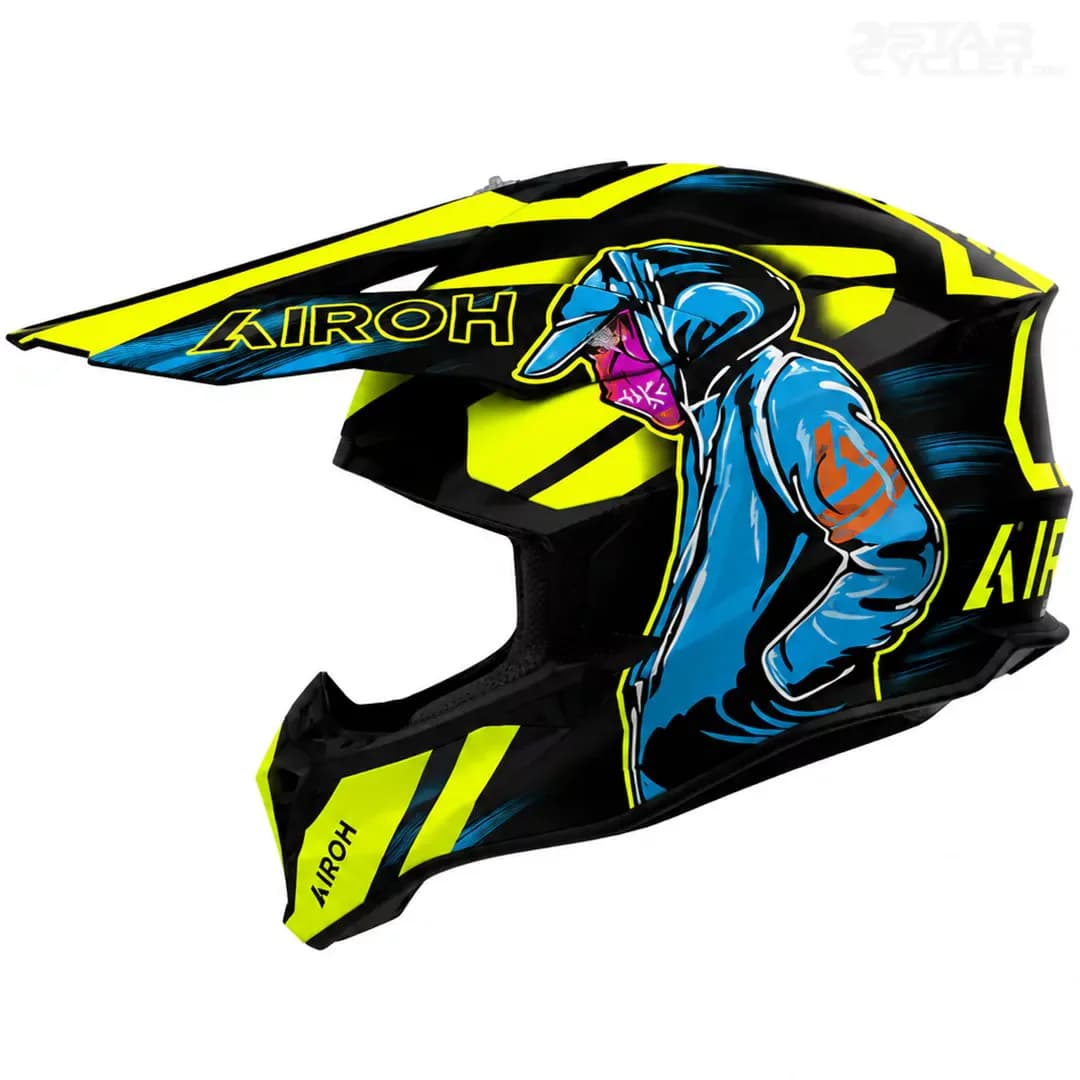 کلاه کاسکت کراسی آیرو مدل RAP CYBER YELLOW MATT — تصویر ۲
