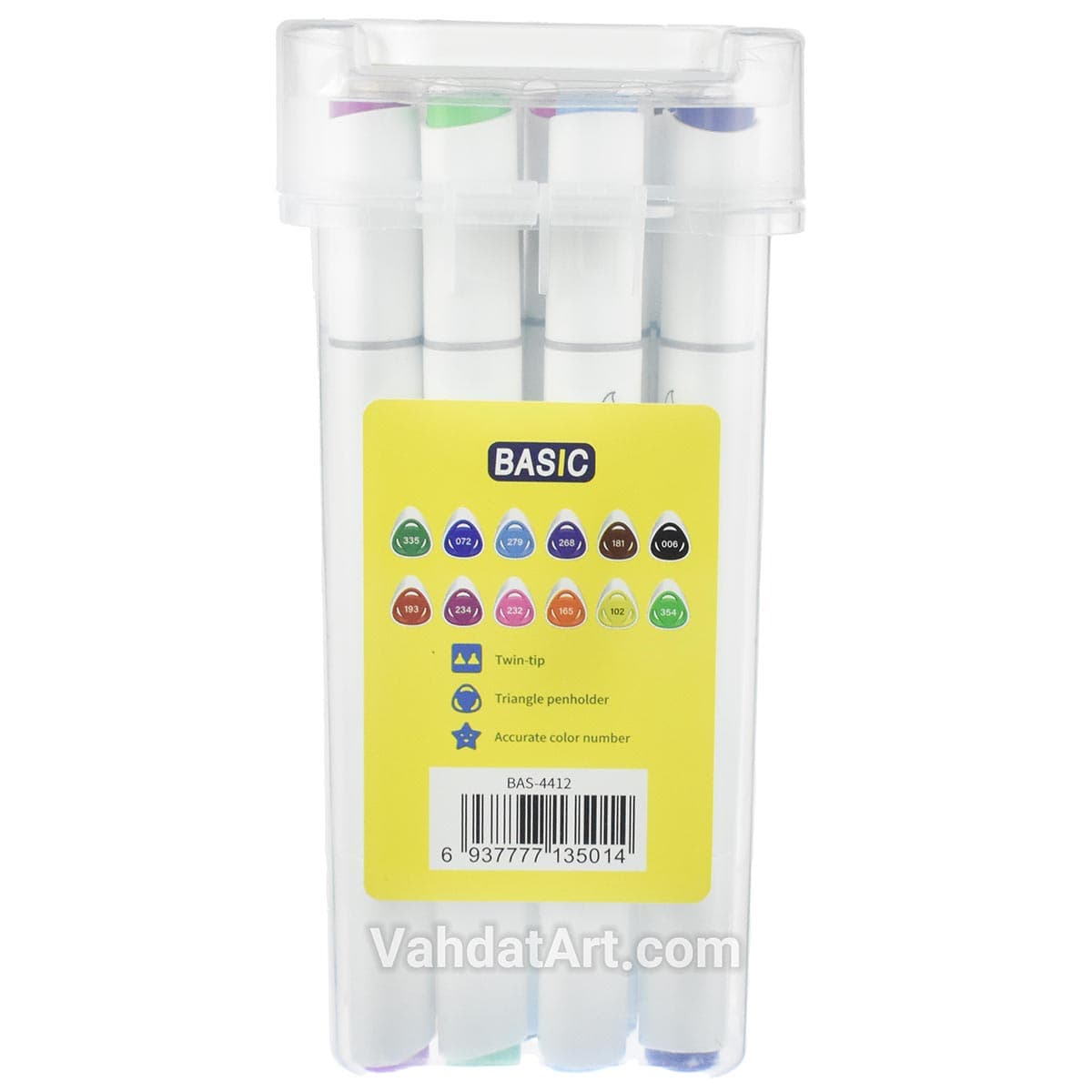 ماژیک راندو 12 رنگ بیسیک مدل BAS-4412 — تصویر ۳
